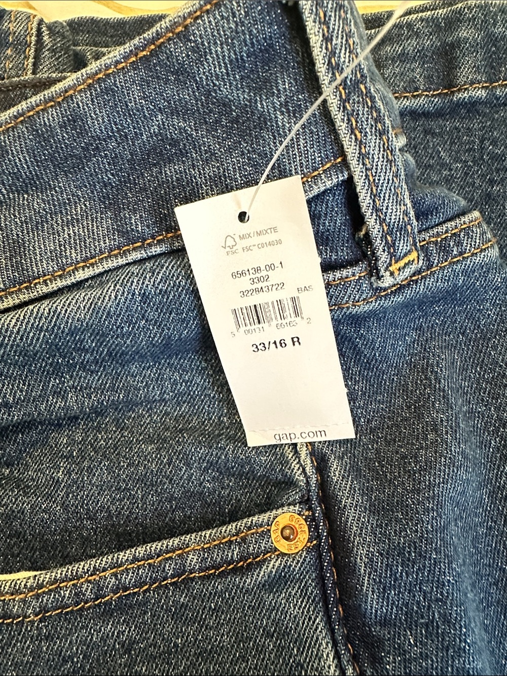 NWT Curvy High Rise Stride Wide-Leg Jeans Dark Indigo - Picture 8 of 9